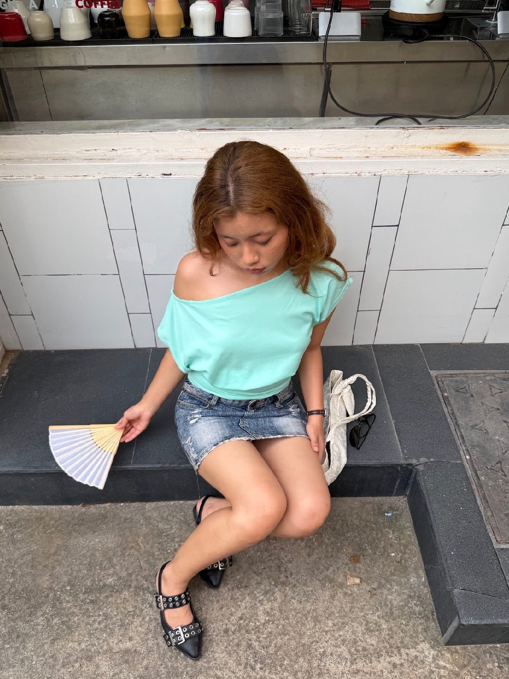 Aquamarine Asymmetric Top